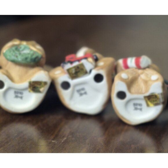 Vintage Set Of ( 3 ) Homco Christmas Mice Figurines Holiday Decor - Picture 7 of 7